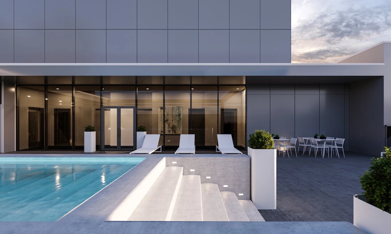 Le Art — Outdoor pool & terrace
